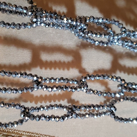 Double 'SPARKLY" beads boho necklace Very Elegant - Picture 6 of 8